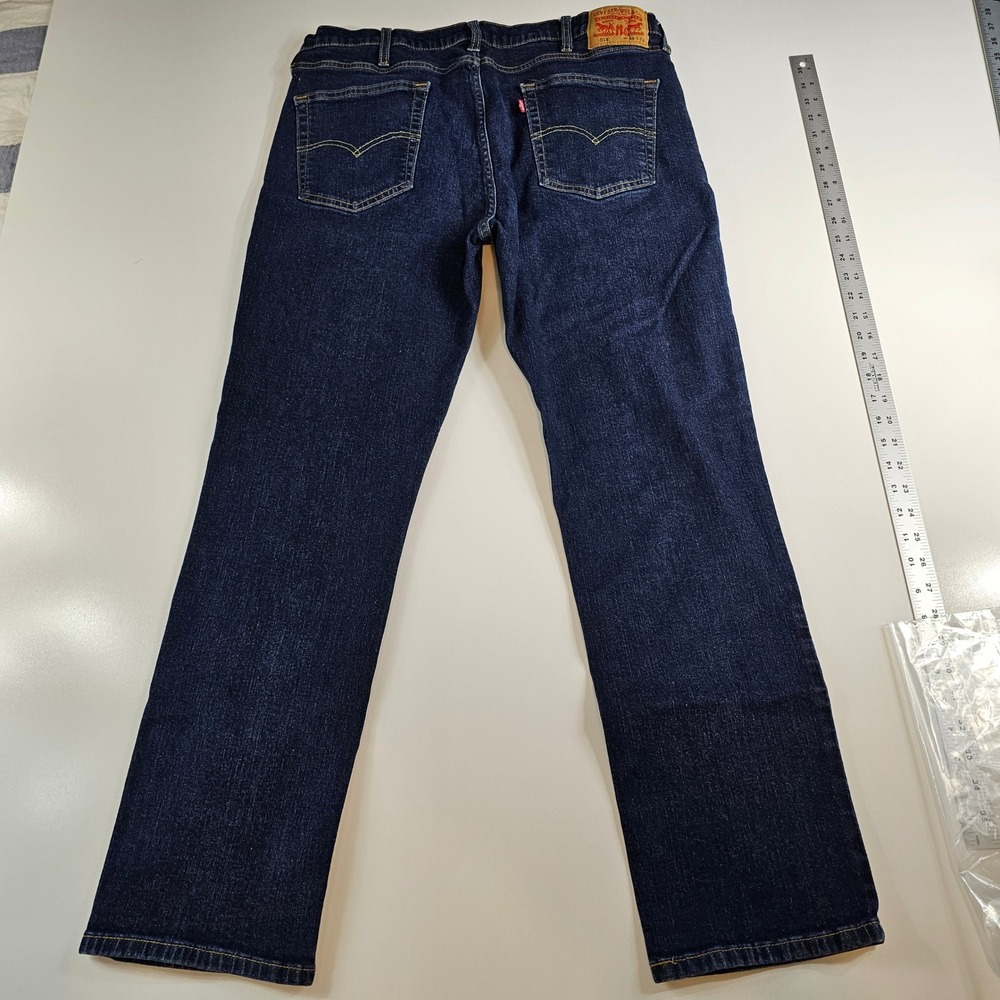 Levi Strauss 514 Mens Jeans Dark Wash Straight Fit W38 L32 WaterLess